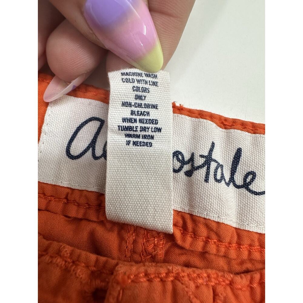 Aeropostale Womens Shorts Size 0 Orange Floral Eyelet Lace - Picture 4 of 9